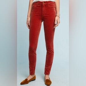 Anthropologie Pilcro and the Letterpress High Rise Skinny Jeans Red Corduroy 29